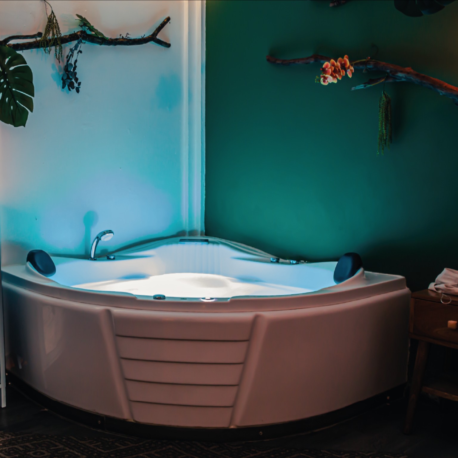 Jacuzzi privado en las instalaciones de Zen